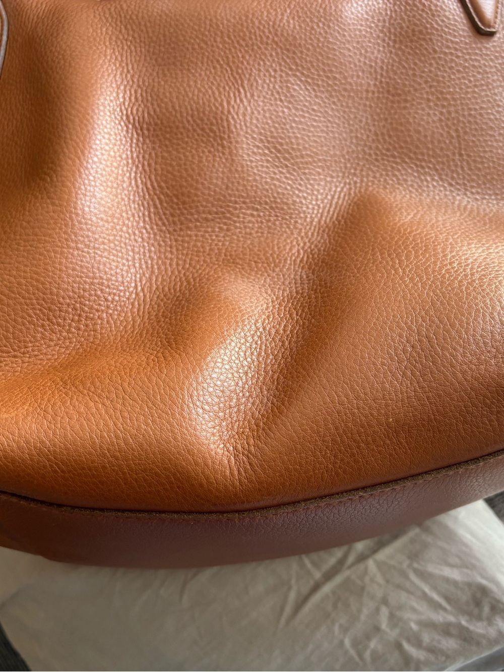 Madewell Cognac Brown Pebbled Leather Tote - Picture 7 of 7